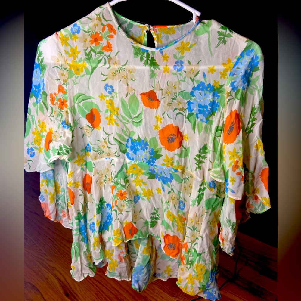 Zara flowers summer top